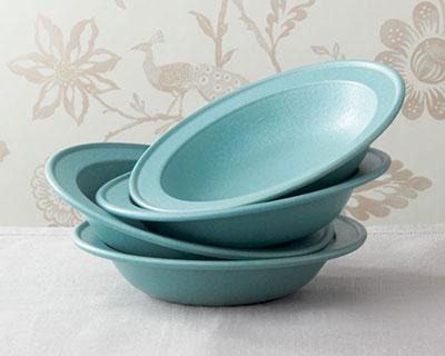 Bennington Pottery - Rimmed Soup/Pasta Bowl - Black on Slate
