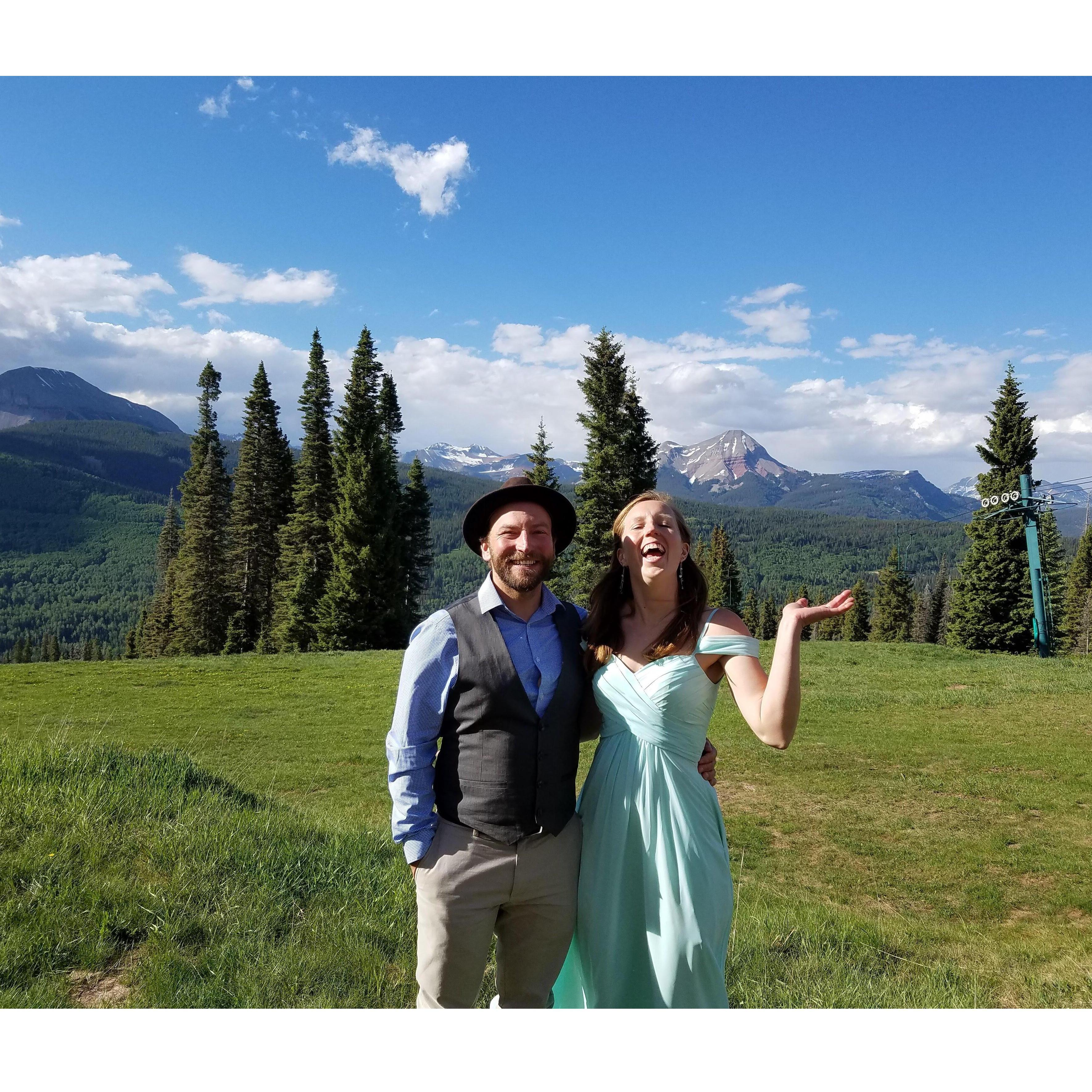 Celebrating Jamie's wedding and feeling the Rocky Mountain High, July 2019