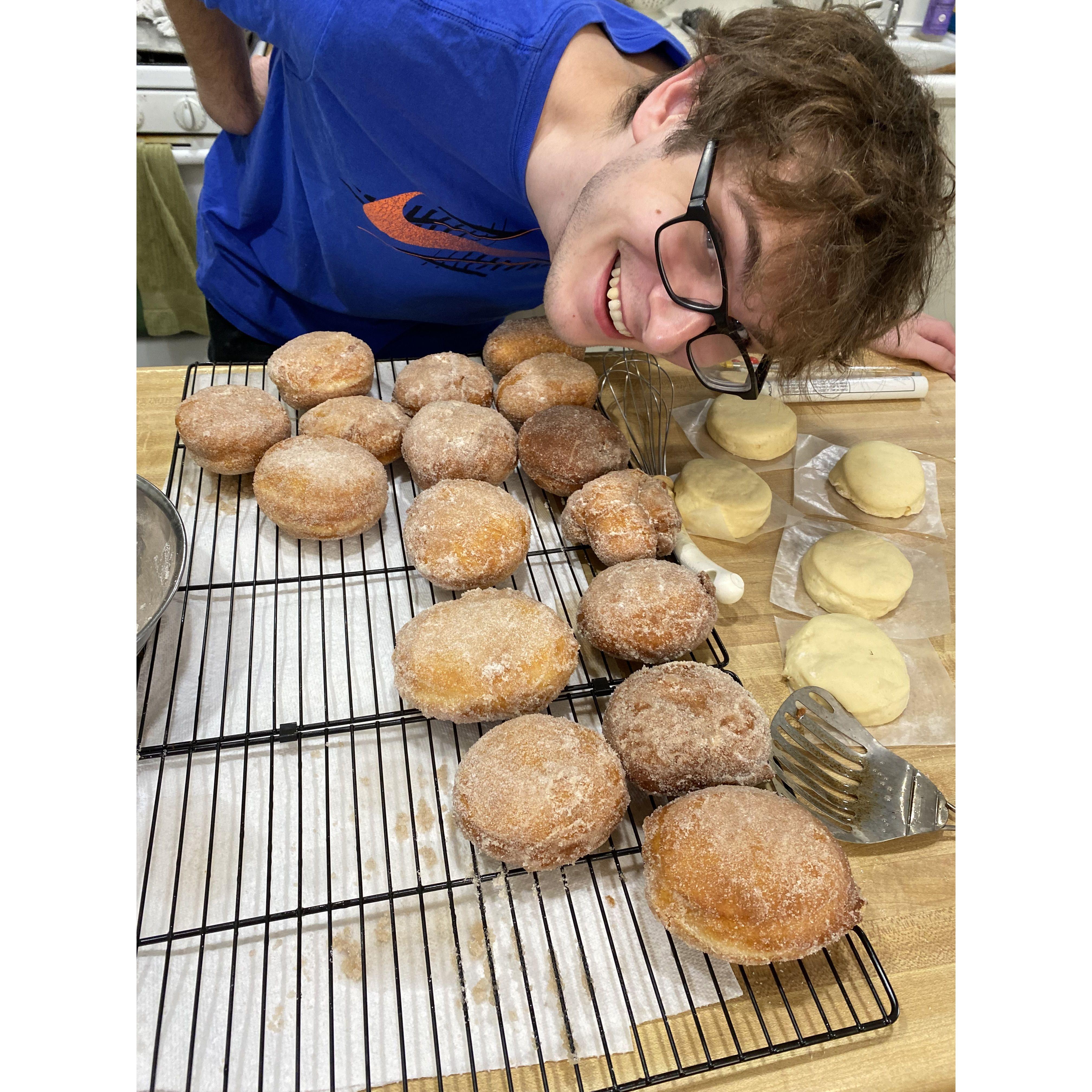 First time we made donuts together.