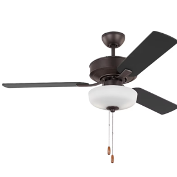 Generation Lighting Linden 48-in Bronze with Bronze Blades Ceiling Fan With Light ( 3 -Blade )