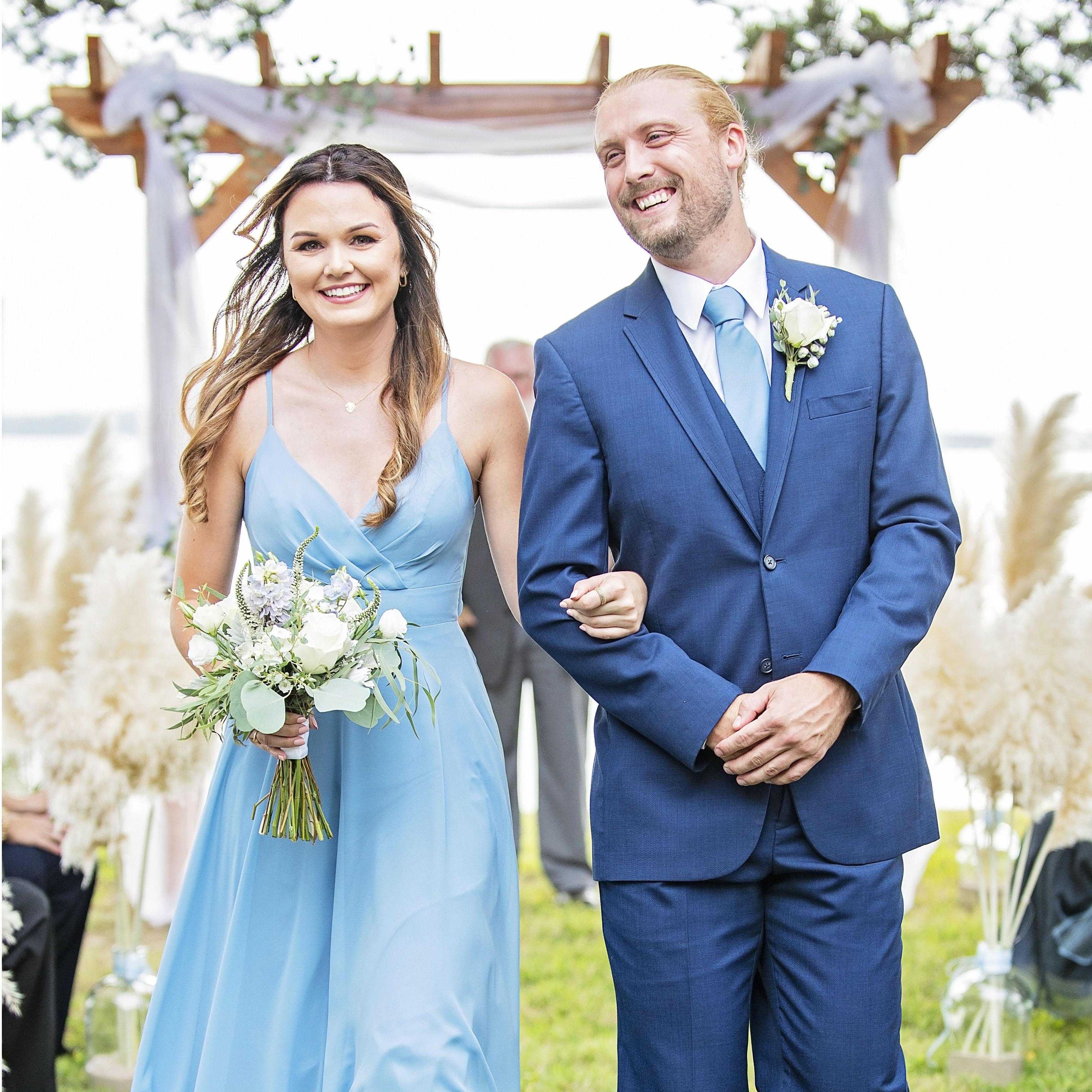 First time walking down the aisle together haha