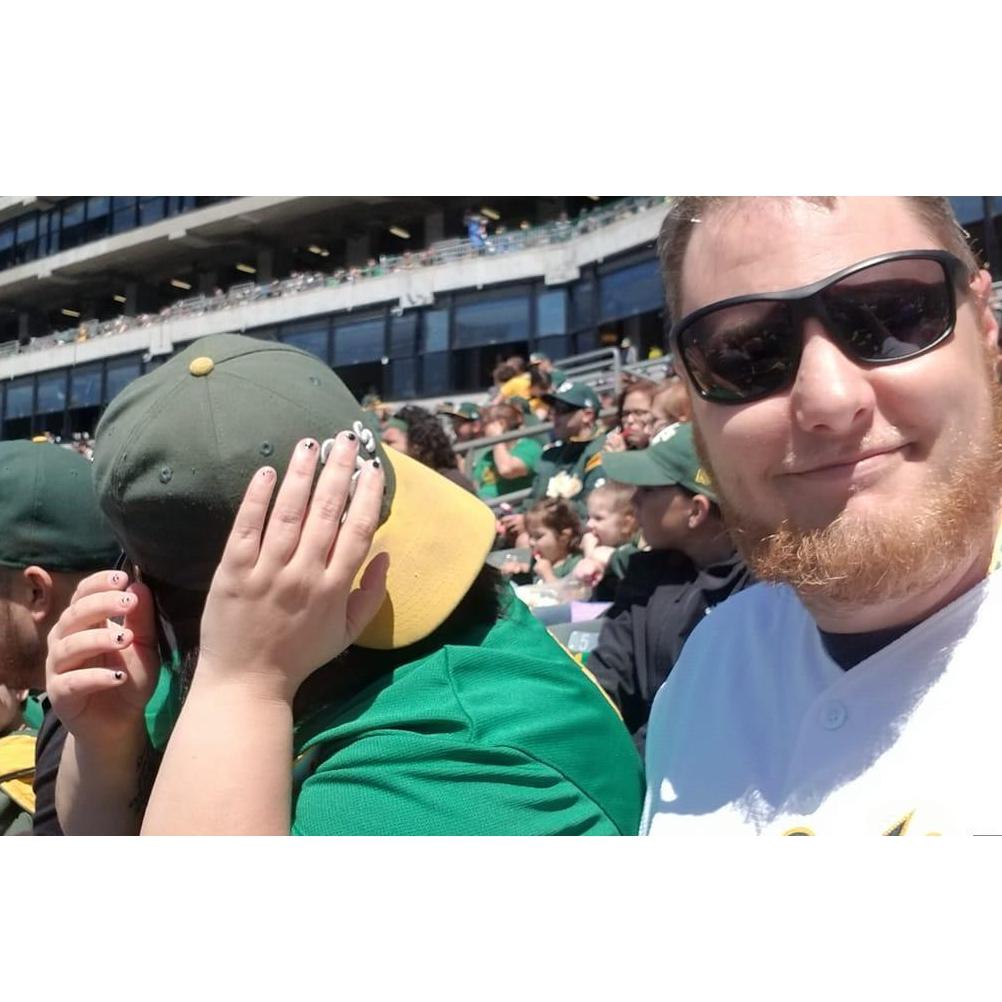 Our first A's game!