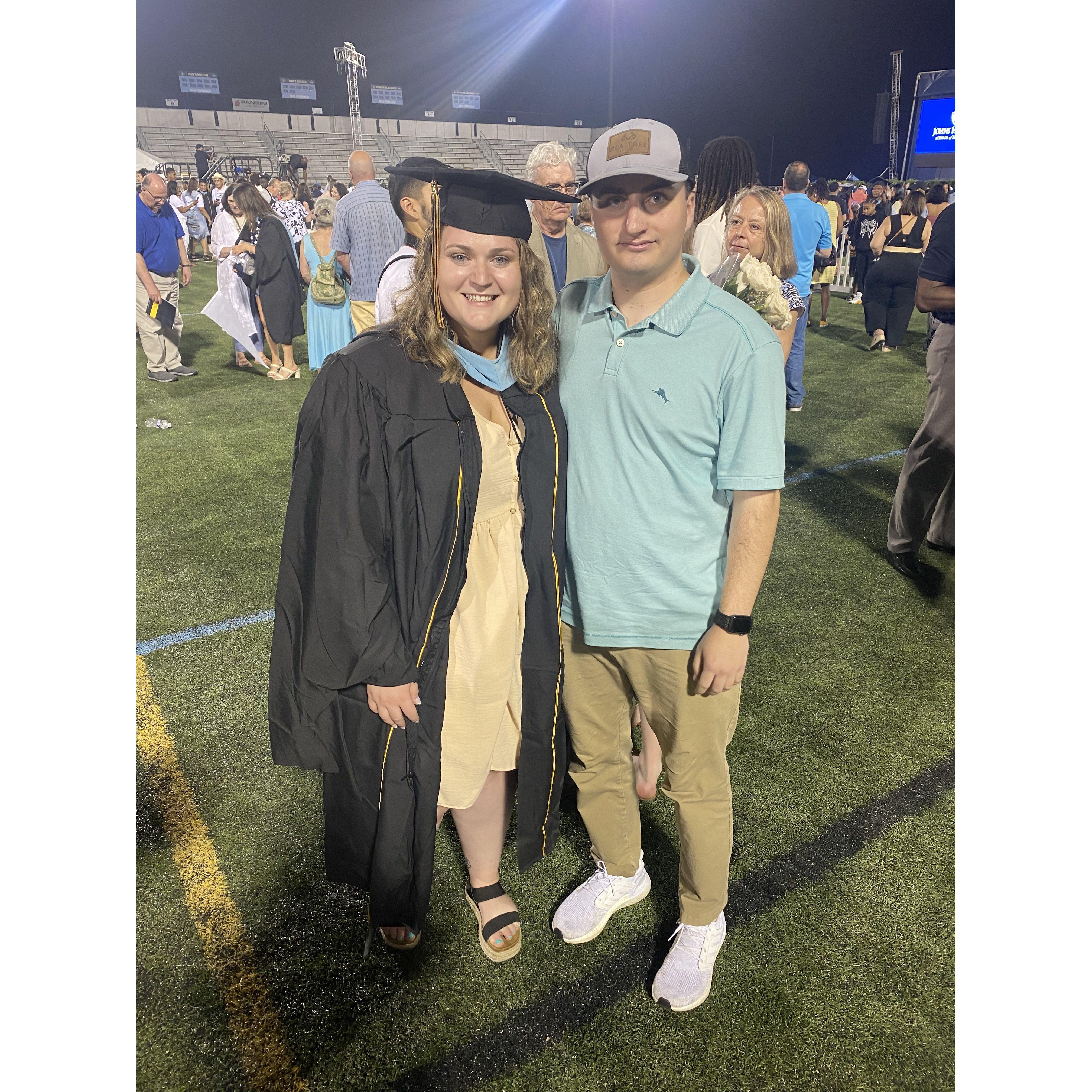 Spencer rooted me on through grad school.. and my graduation even after I chopped half his hair off(: