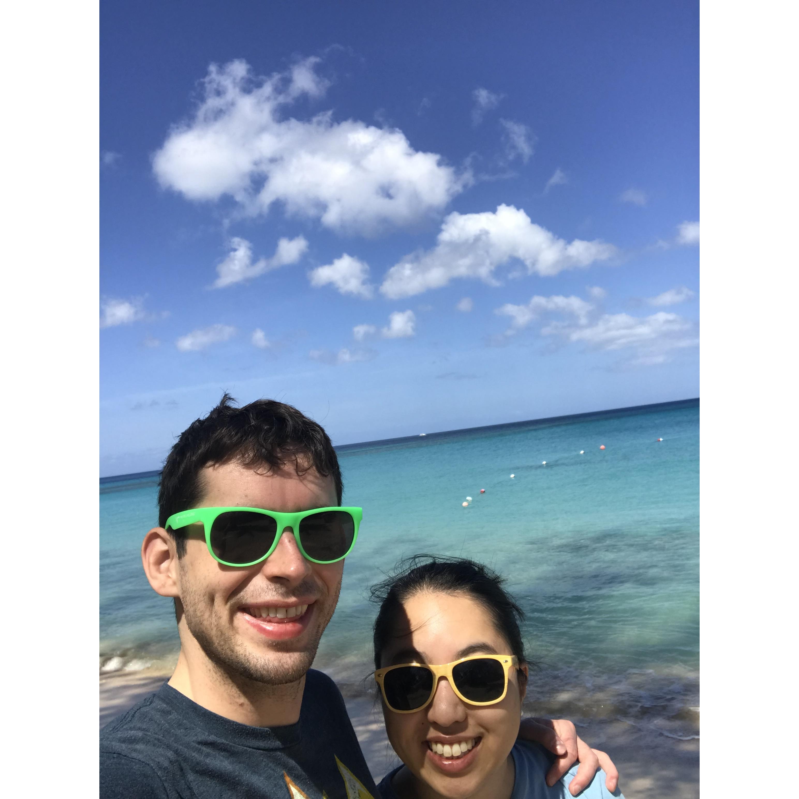 Enjoying the sunshine at the beach!