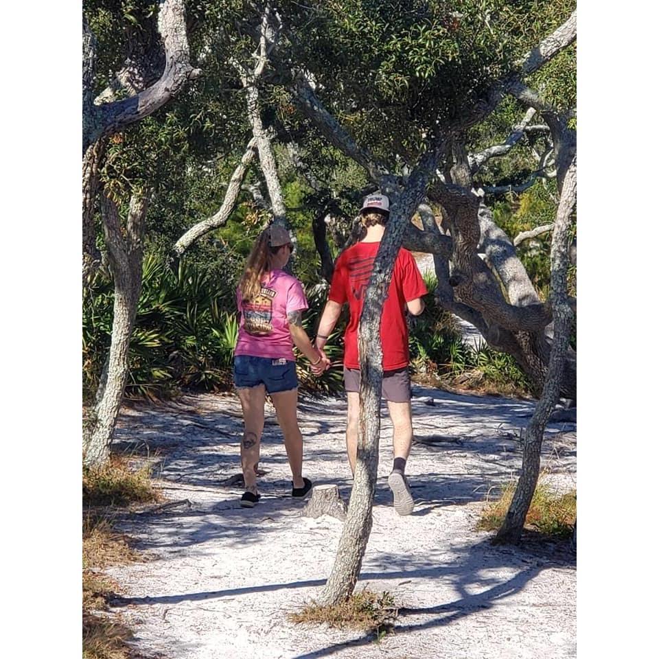 We never walk without each others hand.