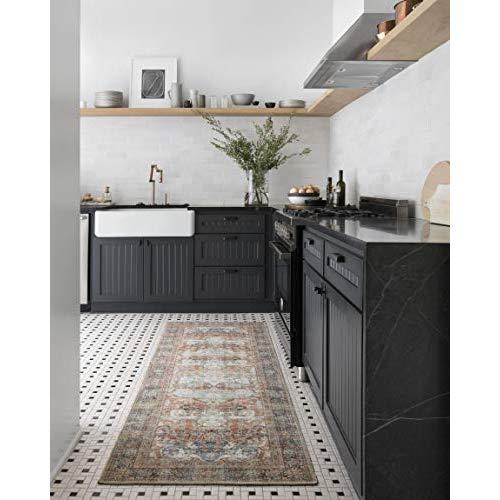 Loloi Loren Collection Vintage Printed Persian Area Rug 2'-6" x 7'-6" Runner Brick/Multi