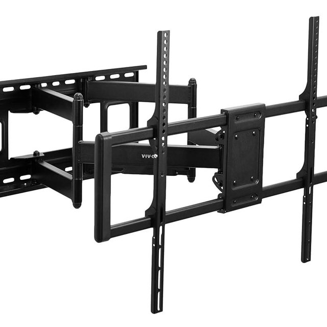 VIVO Heavy Duty 60 to 120 inch Extra Large Screen TV Articulating Wall Mount for LCD LED Flat and Curved Screens, Extended Arm Swivel Mount, Max VESA 900x600mm, Black, MOUNT-VW120M