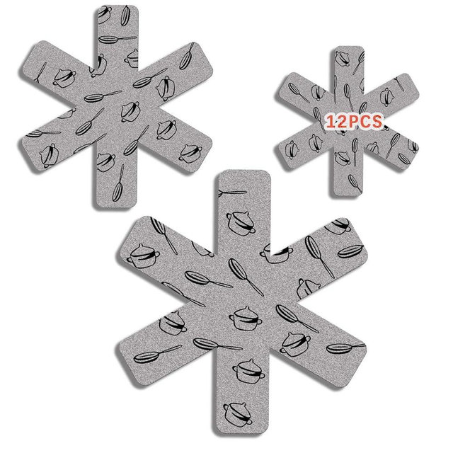 12 PCS pan Protectors for Stacking,Set of 3 Different Size 11/14/15 inches，pan separators Protectors，Pot Pads Anti-Slip to Avoid Scratching or Marring When Stacking