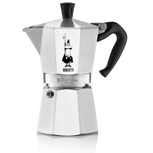 Bialetti Moka Express Iconic Italian Stovetop Espresso Maker (Natural Silver, 6 Cups)