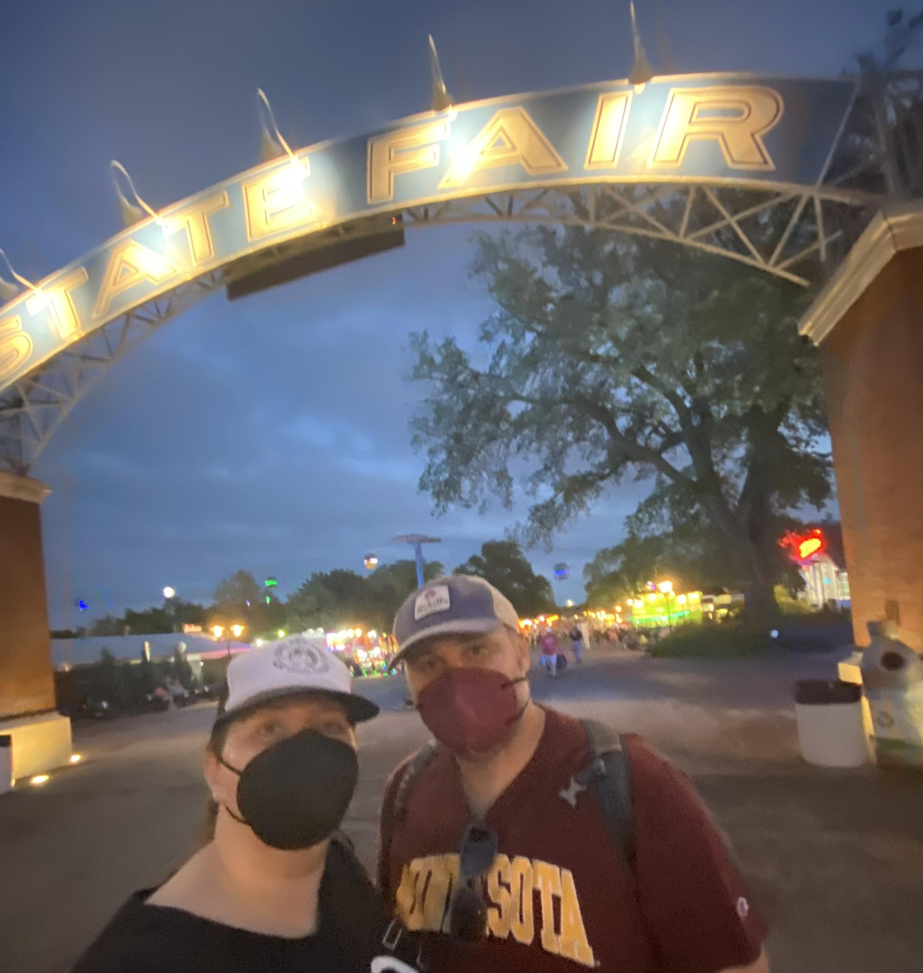 Masked up at the Great Minnesota Get Together, 2020.