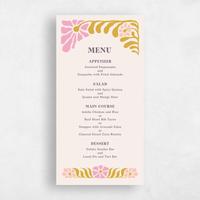 Beige Wedding Menu - Bellefleur