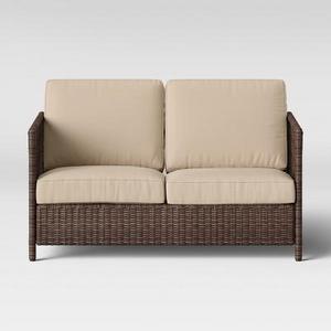 Monroe Wicker Motion Patio Loveseat - Tan - Threshold™