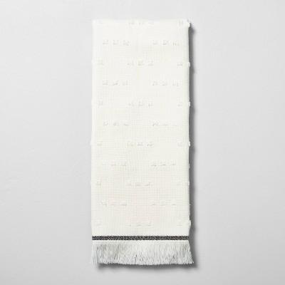 Fouta Texture Dots Hand Towel Sour Cream/Railroad Gray - Hearth & Hand™ with Magnolia