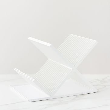 X-Shaped Dish Drainer Rack, White