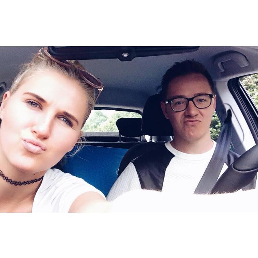 Road tripping through the country side in the uk to see Wesley.