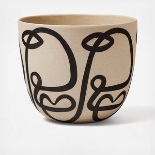 Large Cara Planter with Saucer