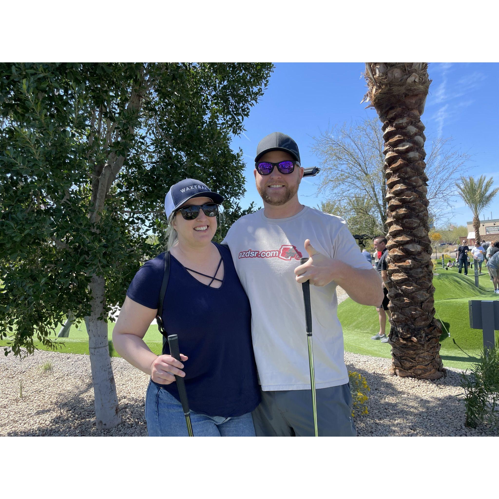 Puttshack for some family time