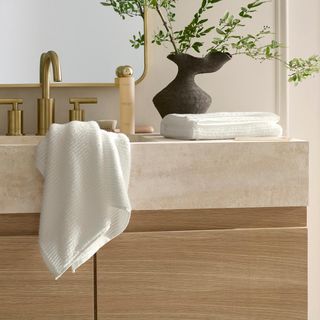 Turkish Ribbed Hand Towel, Set of 2