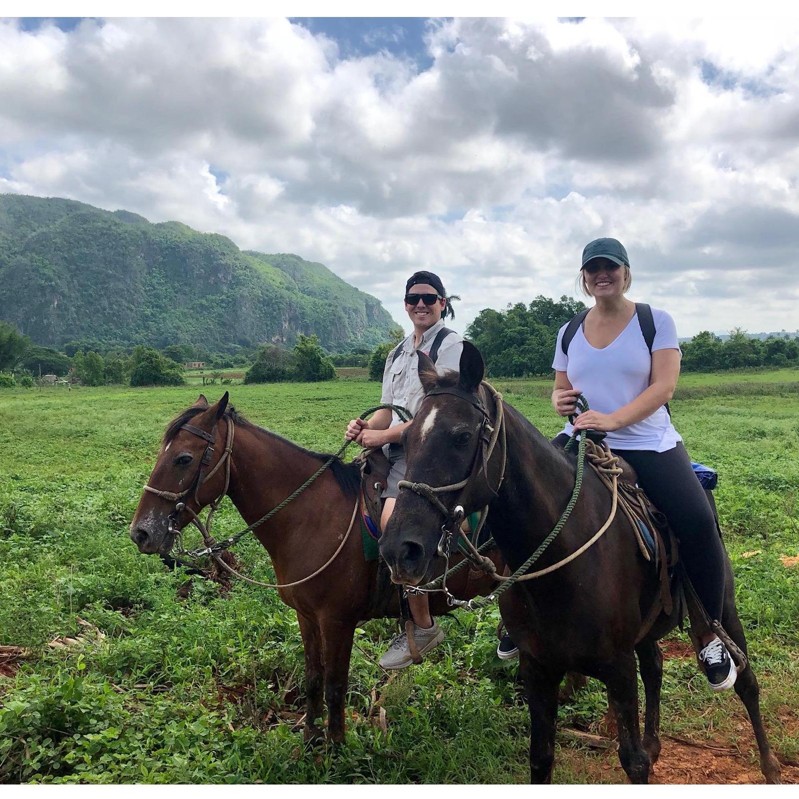 Horseback riding in the Vinales Valley