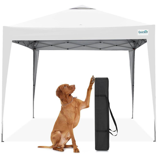 Quictent 10x10 Pop Up Canopy Tent - Instant Setup Gazebo for 1 Person, Portable & Compact, Waterproof & UV Protection, Ideal for Camping, Beach, Parties, and Outdoor Events