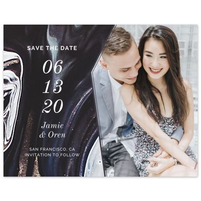 Brown Wedding Digital Save the Date - Larimer Landscape