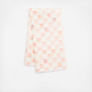 Rosy Check Cotton Dish Towel