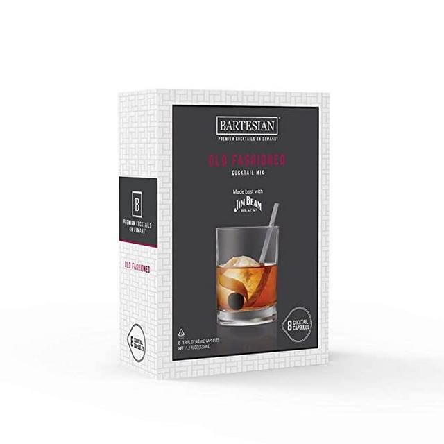 Bartesian Old Fashioned Cocktail Mixer Capsules, Pack of 8 Cocktail Capsules, for Bartesian Premium Cocktail Maker (55424)