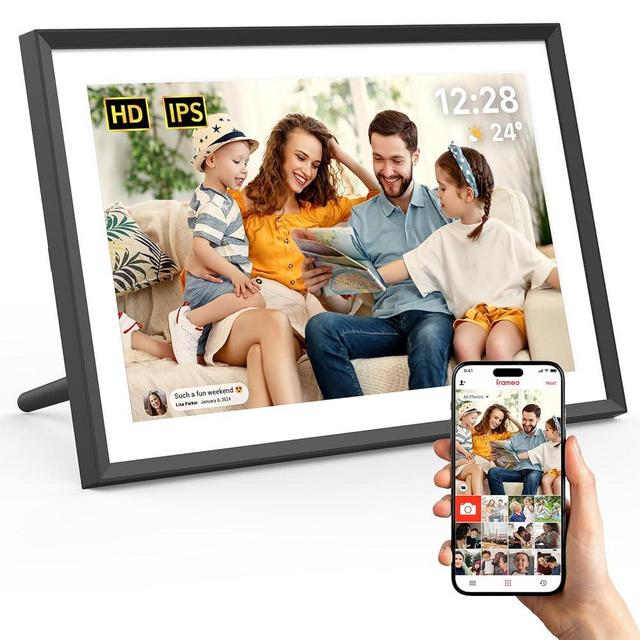 ApoloSign Digital Picture Frame 10.1 inch, Frameo Digital Photo Frame, WiFi Electronic Frame with 32GB Storage, 1280x800 HD IPS Touch Screen, Auto-Rotate, Slideshow, Share Photos/Videos Instantly