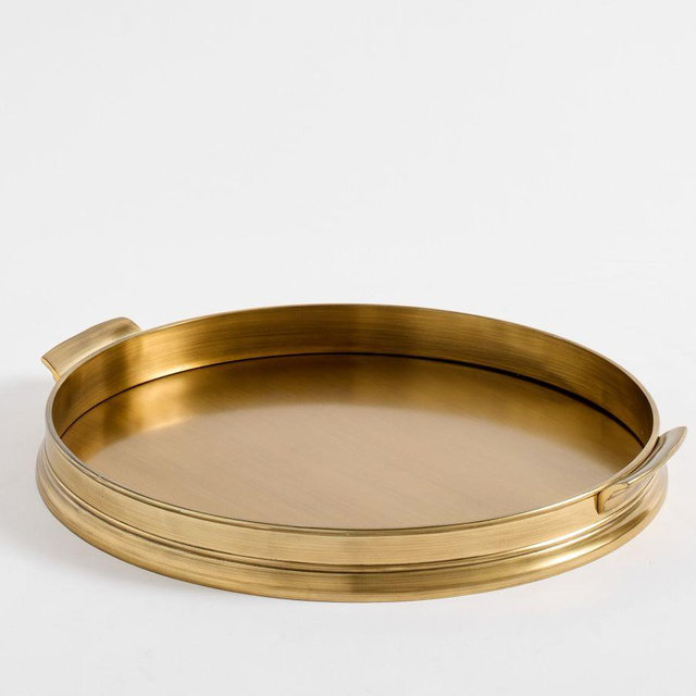 Daphne Tray Round Brass