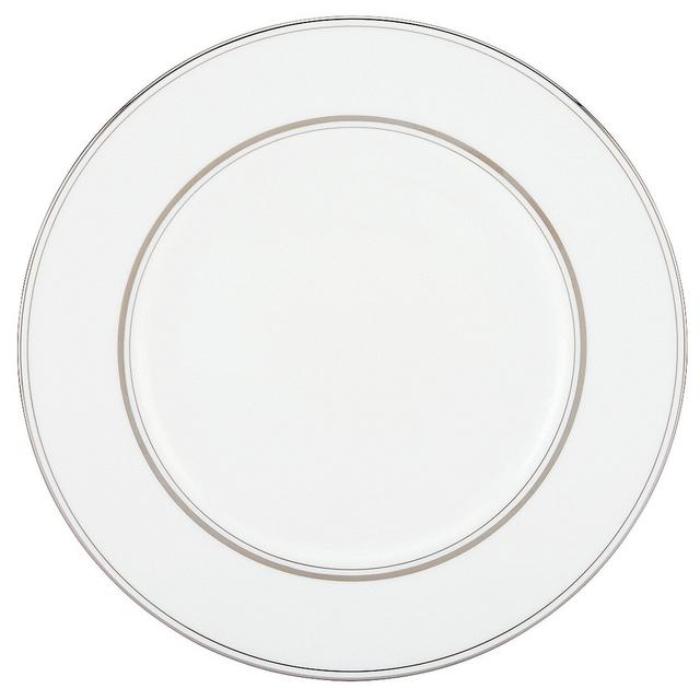 Kate Spade Library Lane Platinum-Striped Dinner Plate