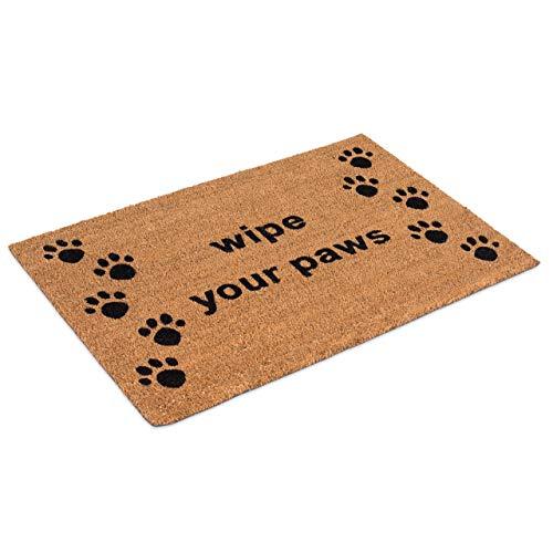 BirdRock Home 18 x 30 Wipe Your Paws Coir Doormat - Natural Fibers - Outdoor Doormat - Keeps Your Floors Clean - Decorative Design - Dog Doormat