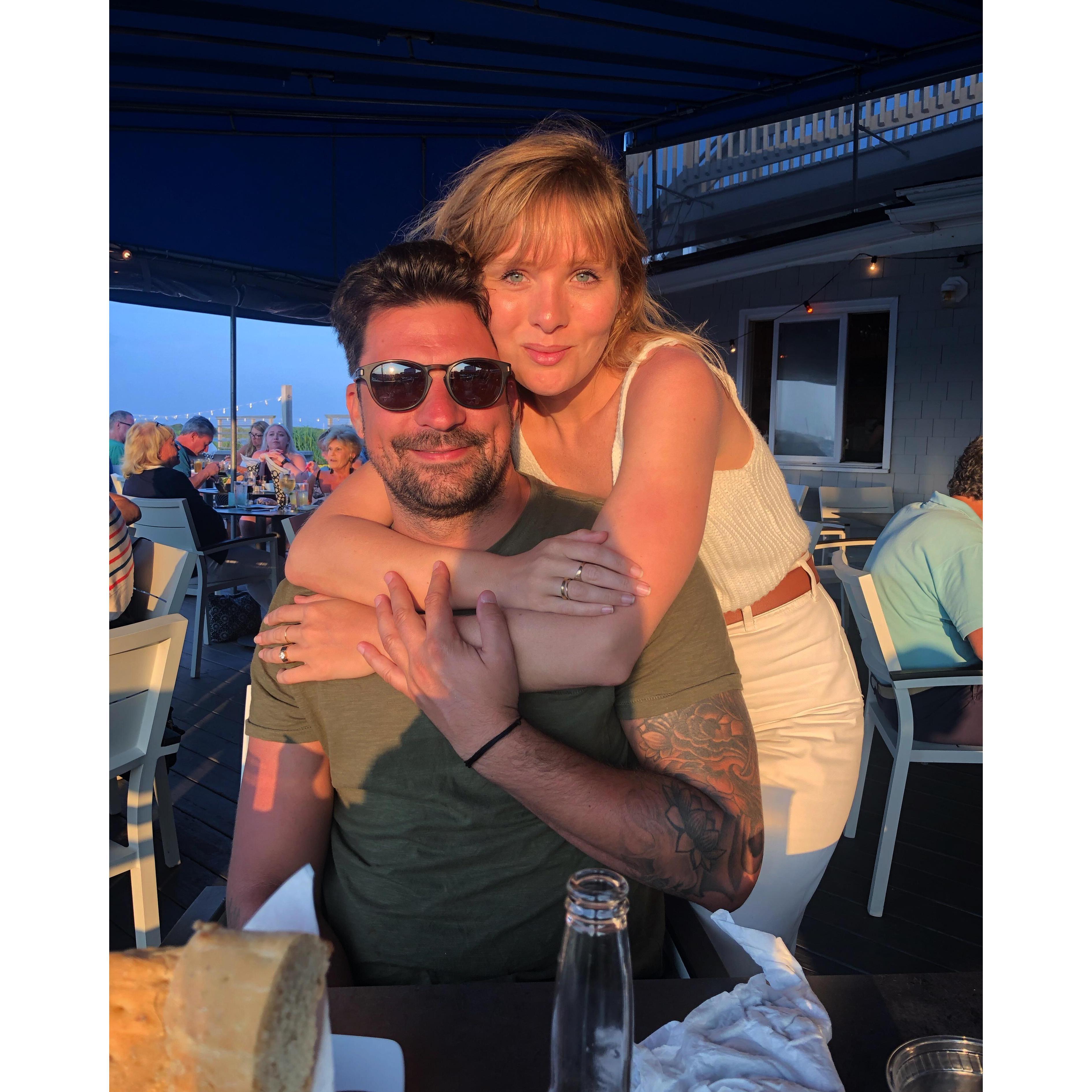 High season lobster feast in Block Island... and this isn't just referring to Chet's face.