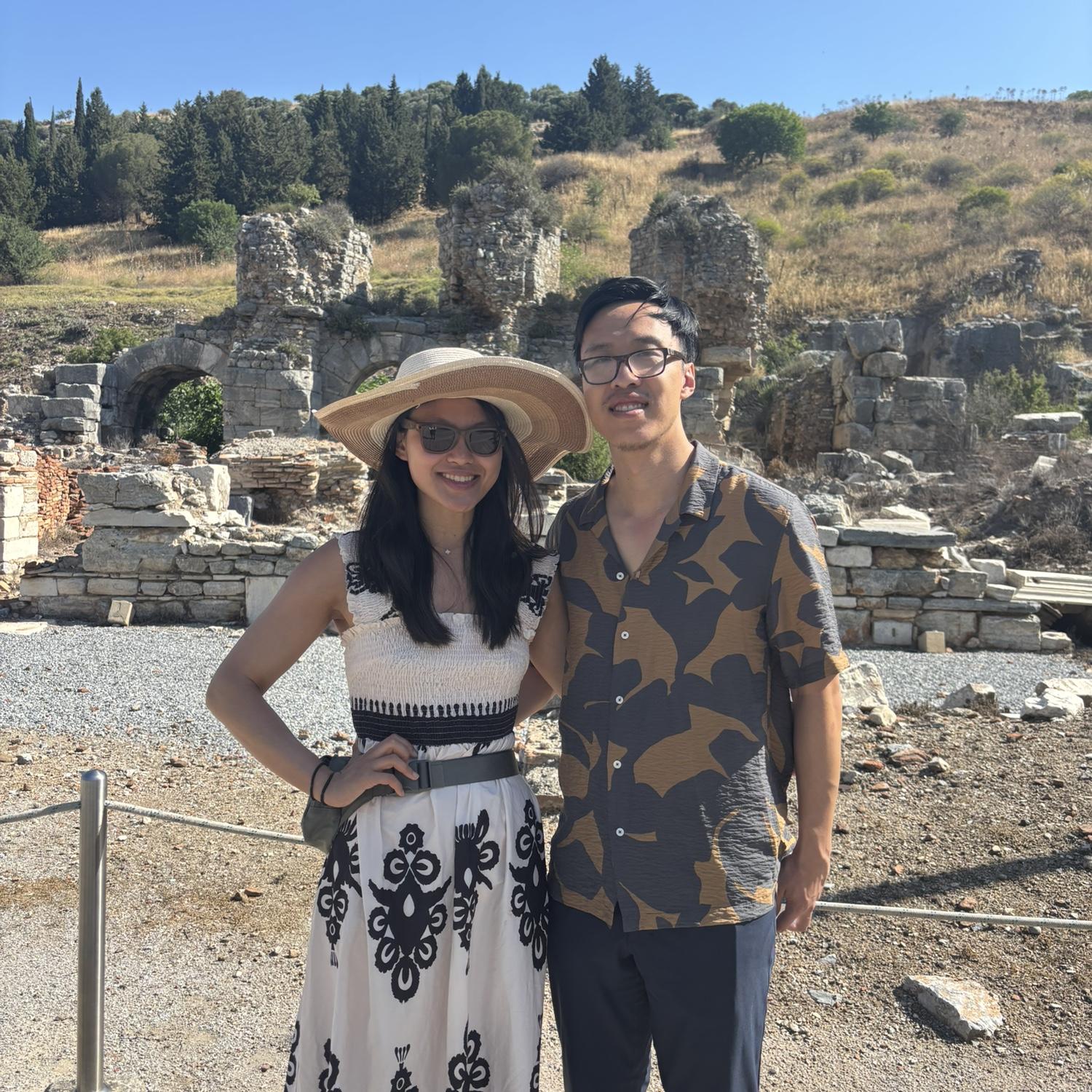 Exploring the ruins in Ephesus, Turkey