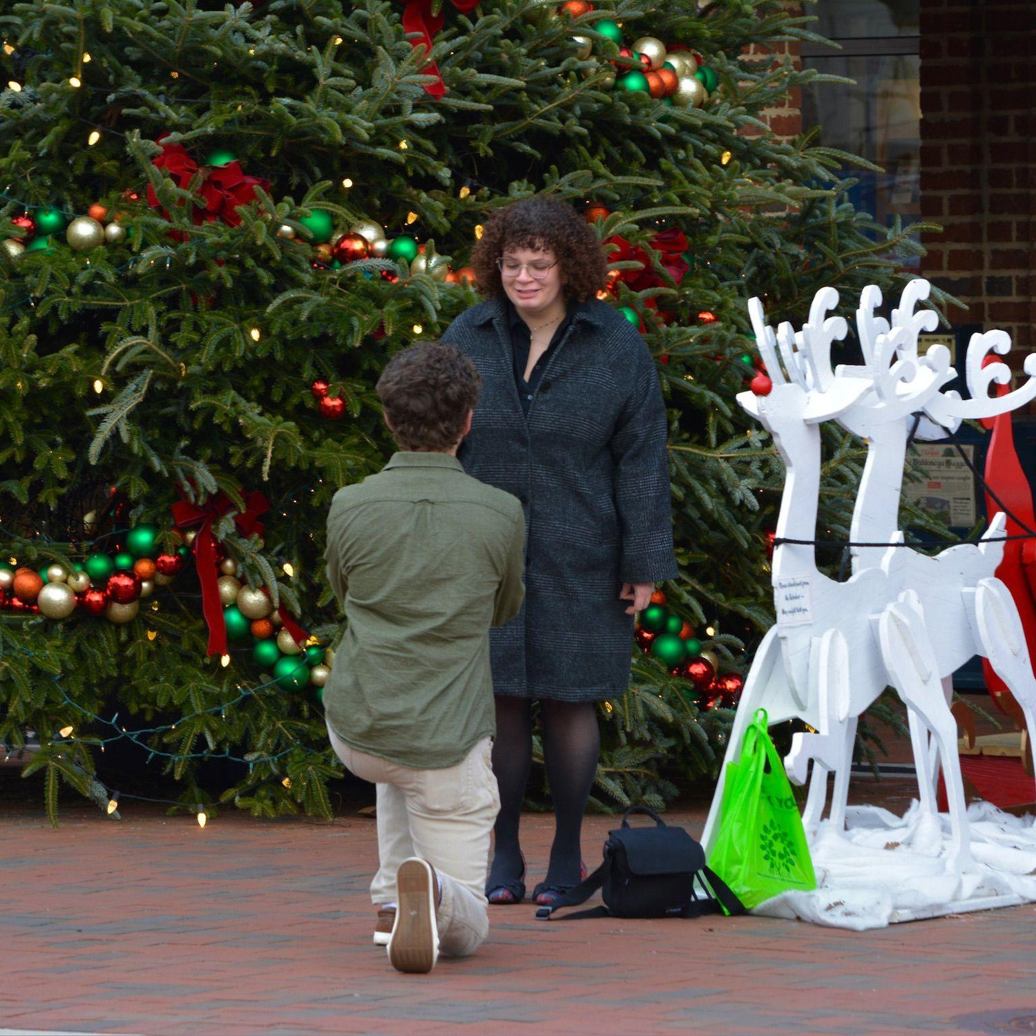 Our roommate and best friend, Atira, took this as Marcus was proposing in downtown Dahlonega.