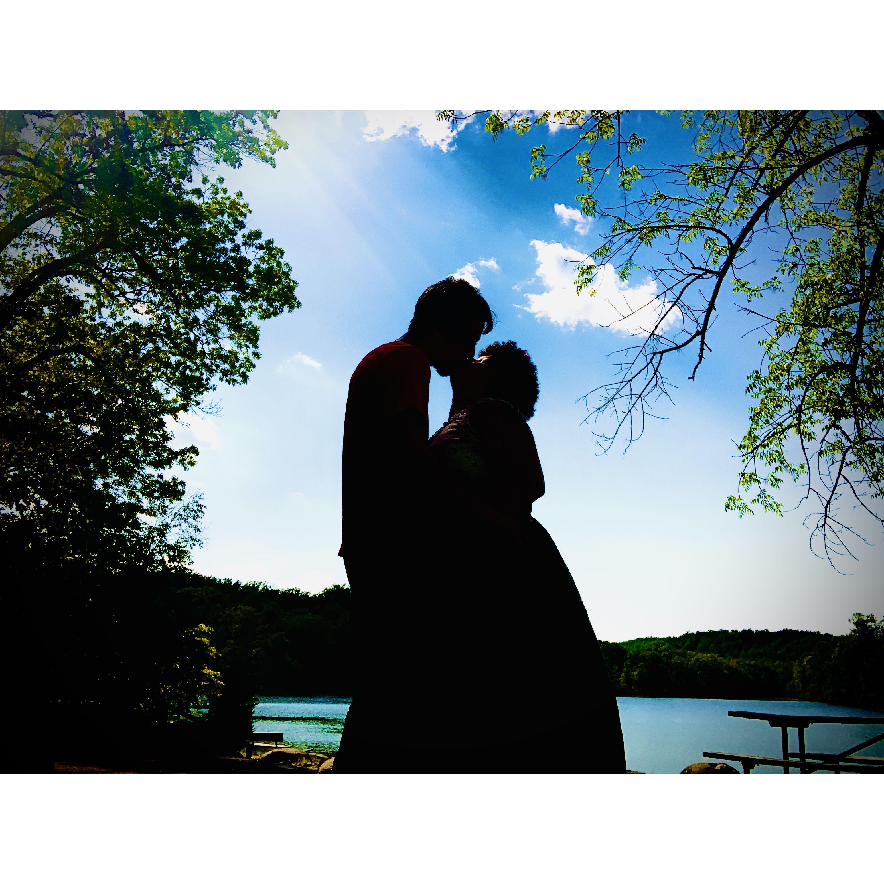 One of my (Kaela) favorite photos. During COVID we went to a lot of parks.