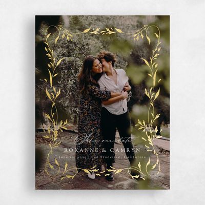 Beige Photo Wedding Save the Date - Clarissa Photo Foil