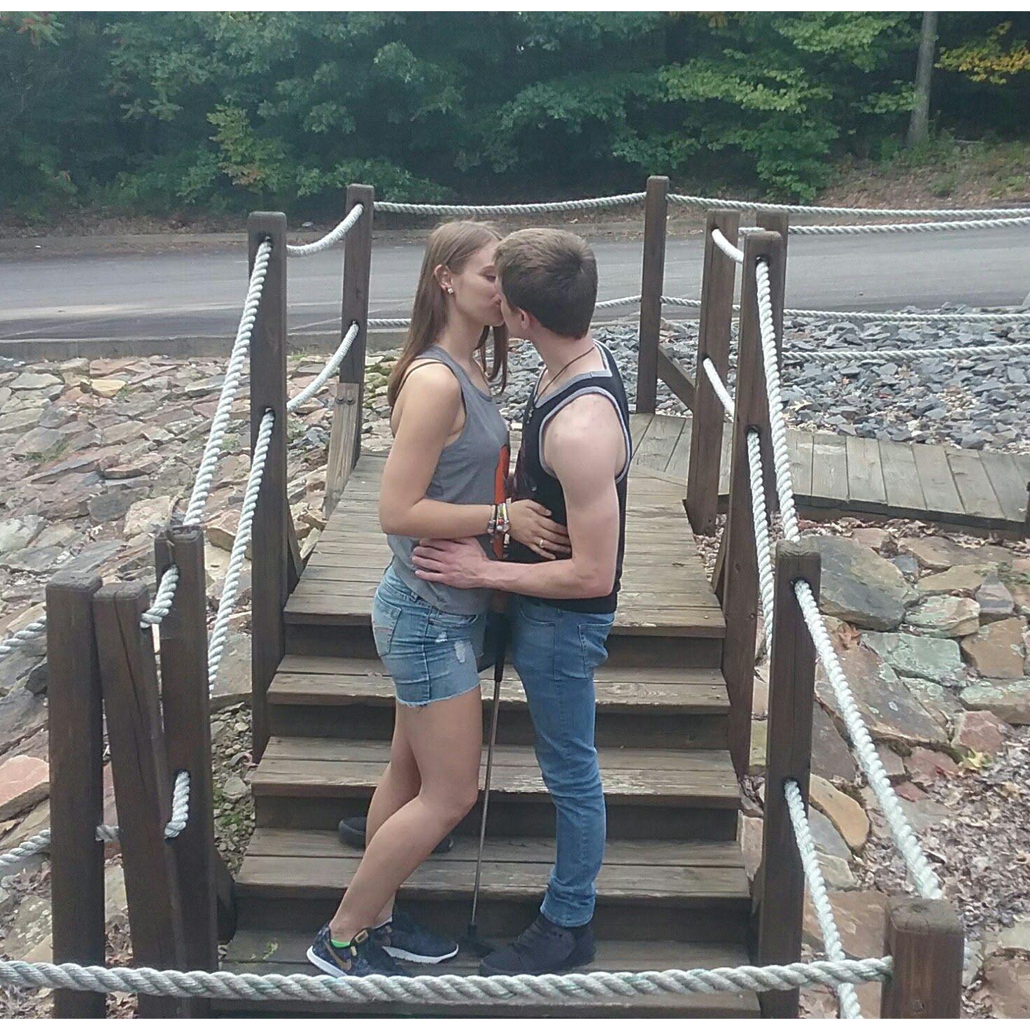 Our first official date was mini golf where he putted his way into my heart!