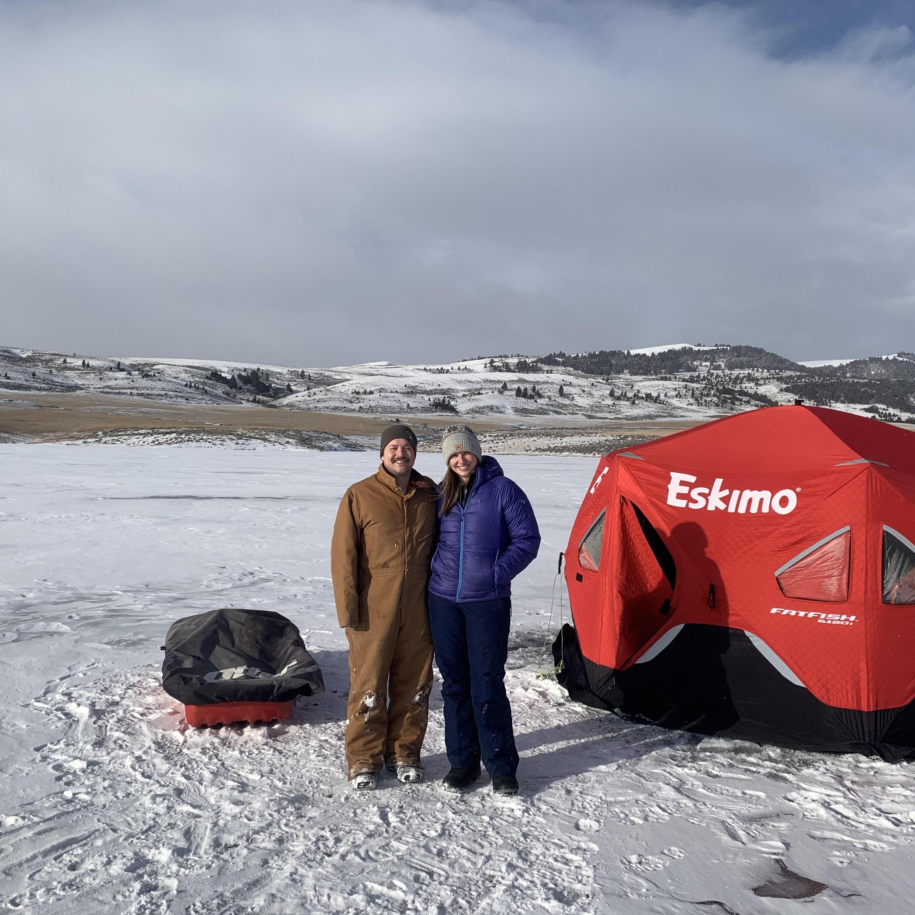 Ice fishing, 2019. Montana.