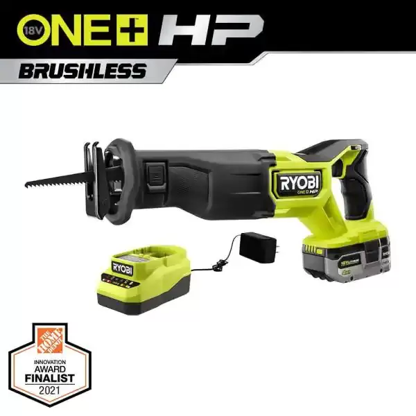 ONE+ HP 18V Brushless Cordless Reciprocating Saw Kit with 4.0 Ah HIGH PERFORMANCE Battery and Charger