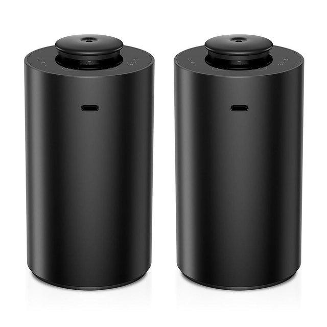 Waterless Essential Oil Diffuser for Home Aromatherapy Scent Diffusers with 3 Countdown Timer Settings or Timer-Off, 3 Mist Levels for Car Room Studio Office, ANX Premium Metal Black 2 Pack