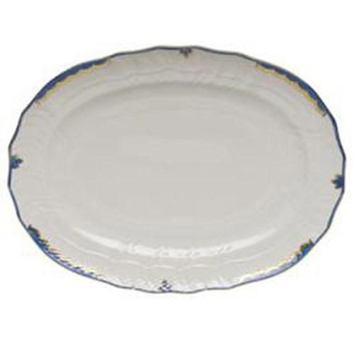 Herend Princess Victoria Blue Oval Vegetable Dish