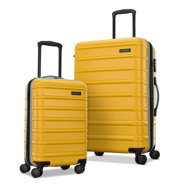 Samsonite Omni 2 Hardside Expandable Luggage with Spinner Wheels, 2-Piece Set (19/24), Sunflower Yellow