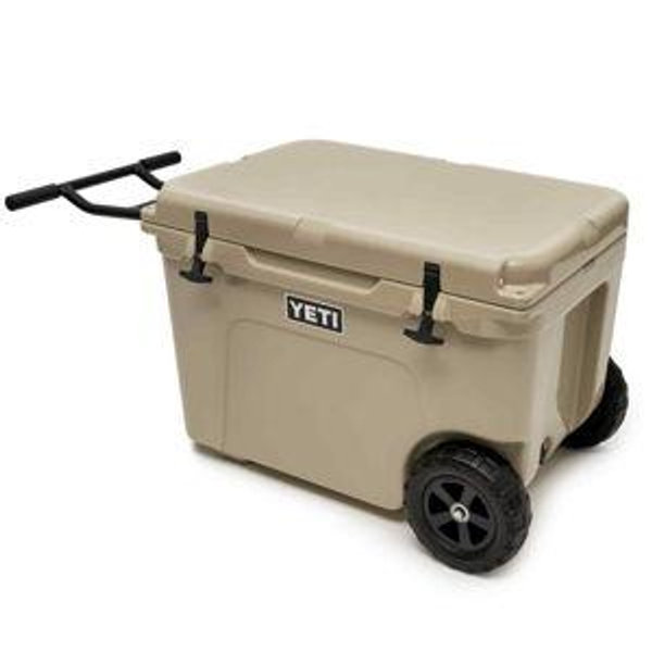 YETI Tundra Haul Portable Wheeled Cooler, Color: Tan