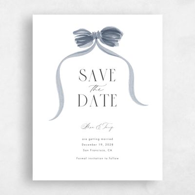 Blue Wedding Save the Date - Brienno Portrait