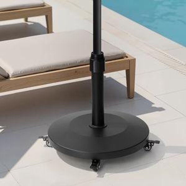 Pellebant 44.08-lb Black-44lbs Concrete Patio Umbrella Base