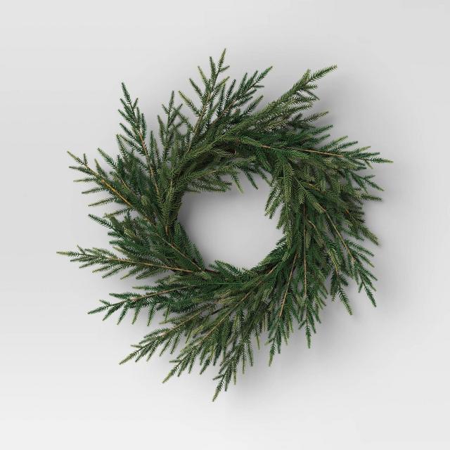24" Christmas Unlit Mixed Norfolk Wreath - Wondershop™