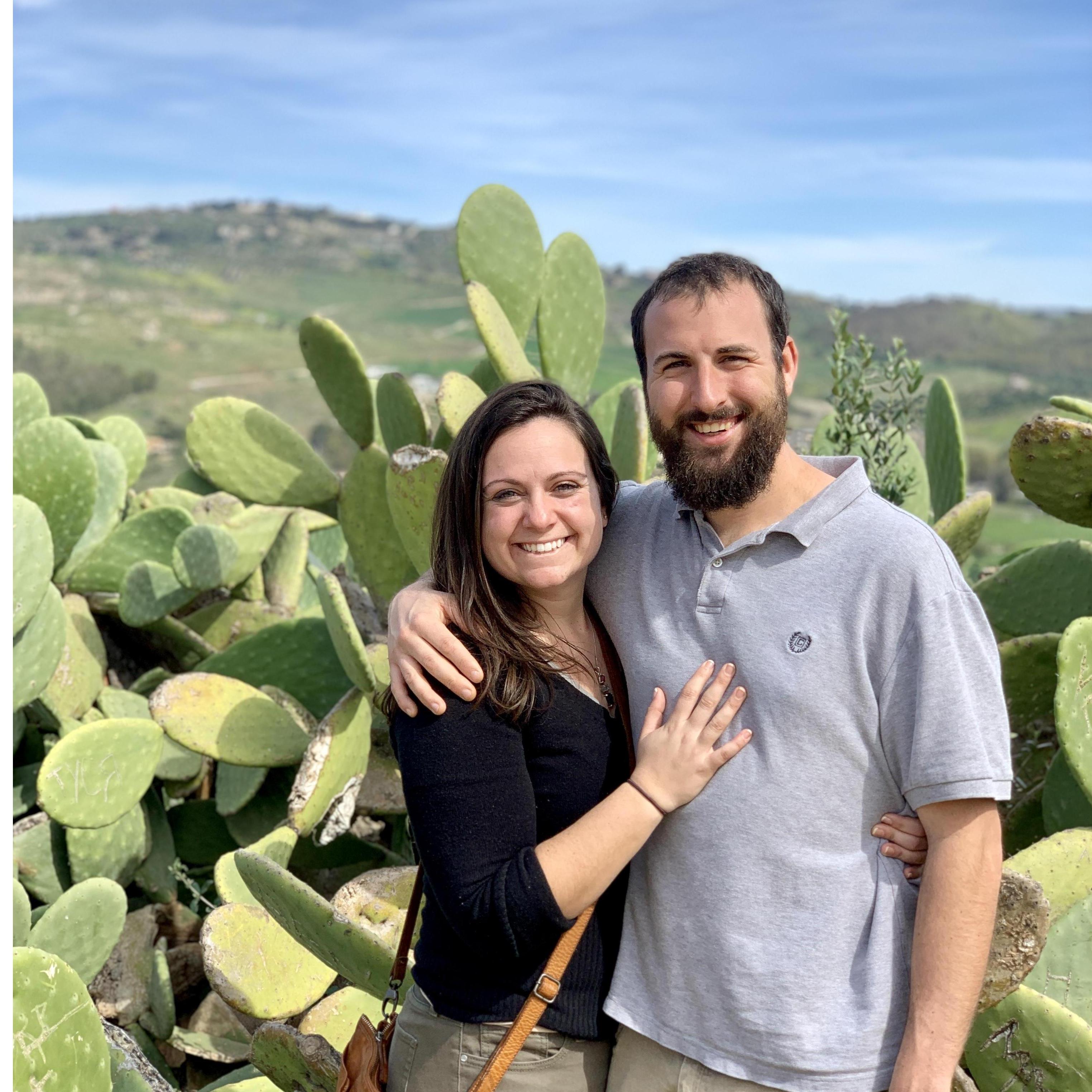 The day after we got engaged we went to go see the Greek Ruins in Sicily!