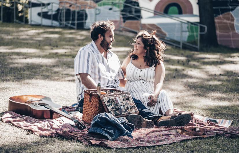 Our engagement with a picnic at the park!