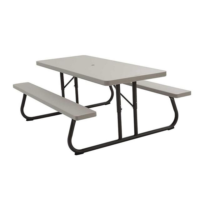 Lifetime 22119 Folding Picnic Table, 6 Feet, Putty