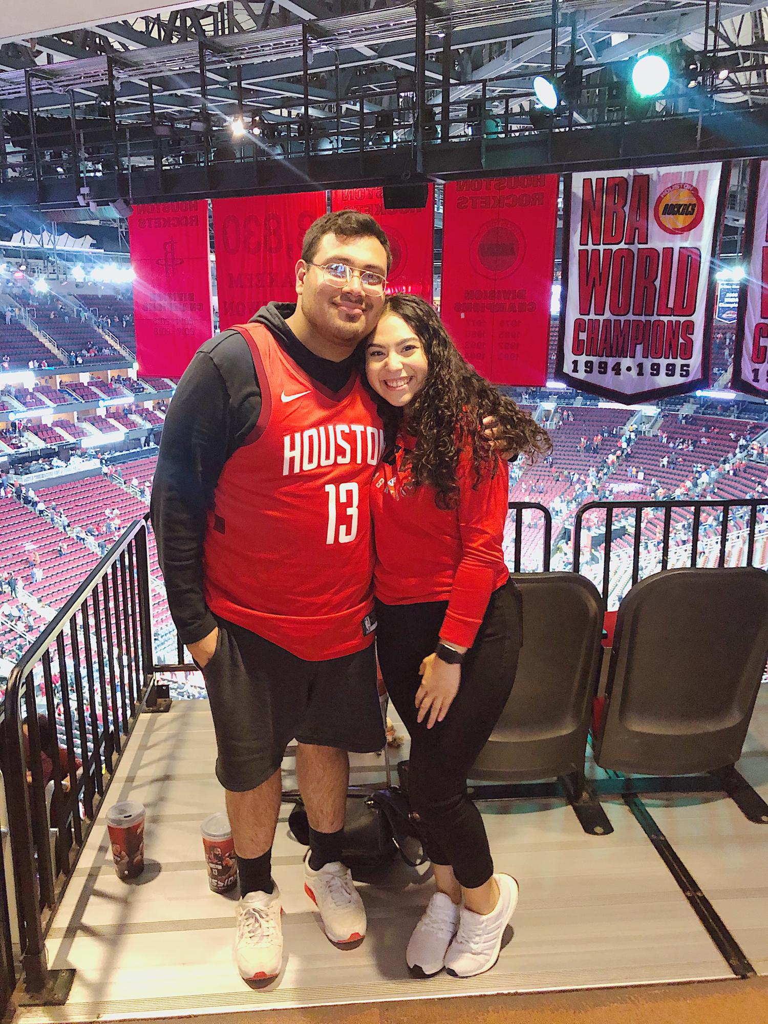 Our first Rockets game together!